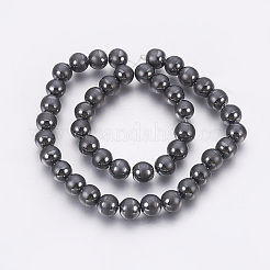 Electroplate Non-Magnetic Synthetic Hematite Beads Strands&nbsp;G-F585-D-10mm