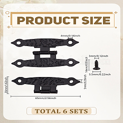 6 Boxs Iron Box Hinges&nbsp;IFIN-LP0001-62