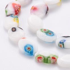 Handmade Millefiori Lampwork Beads Strands&nbsp;LAMP-T005-24
