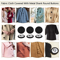 20Pcs Cloth with Aluminum Base Buttons&nbsp;BUTT-NB0001-77D