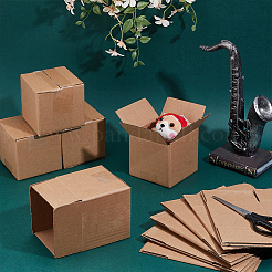 Square Kraft Paper Necklace Earring Storage Gift Boxes&nbsp;CON-WH0095-91
