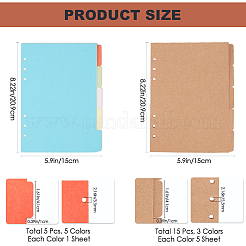 4 Bag 4 Style Paper Binder Dividers&nbsp;AJEW-CP0008-49B