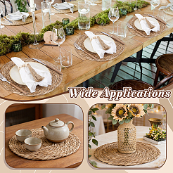 Round Natural Wood Beaded Napkin Rings&nbsp;AJEW-JOY00001