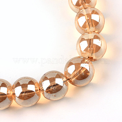 Electroplate Glass Beads Strands&nbsp;X-EGLA-Q062-6mm-A12