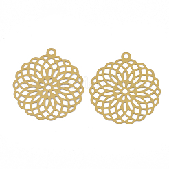 430 Stainless Steel Filigree Pendants&nbsp;STAS-T042-02D