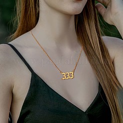 Number Pendant Necklace & Open Cuff Ring&nbsp;JX197A