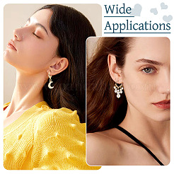 10Pcs 5 Styles Brass Hoop Earring Finding&nbsp;KK-TA0002-52