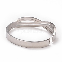 Crystal Rhinestone Infinity Hinged Bangle&nbsp;BJEW-G648-03P