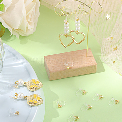 40Pcs 304 Stainless Steel Clip-on Earring Component&nbsp;STAS-SC0005-39G