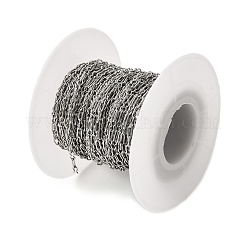 304 Stainless Steel Rectangle Link Chains&nbsp;CHS-B015-14P
