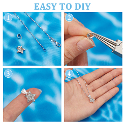 15Pcs 3 Styles 925 Sterling Silver Snap on Bails&nbsp;STER-HS0001-29