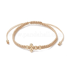 Brass Beaded Braided Bead Bracelets&nbsp;BJEW-JB12817