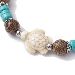 Beach Tortoise Synthetic Turquoise Bracelets&nbsp;BJEW-JB10303-01