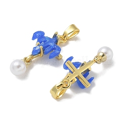 Rack Plating Brass Pendants&nbsp;KK-Q009-03G-01