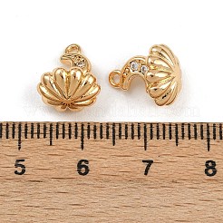 Brass Micro Pave Cubic Zirconia Pendants&nbsp;KK-K407-22G