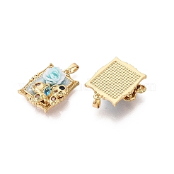 Brass Enamel Pendants&nbsp;KK-SZC0009-12G-03