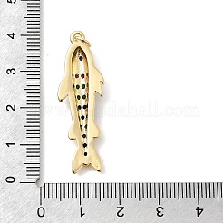 Brass Micro Pave Cubic Zirconia Pendants&nbsp;KK-K529-56B-02