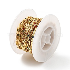Rack Plating Brass Rectangle & Square Link Chains&nbsp;CHC-C015-01G