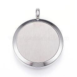 304 Stainless Steel Diffuser Locket Pendants&nbsp;STAS-D157-03