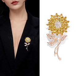 Flower Rhinestone Brooch&nbsp;PW-WGE33ED-01