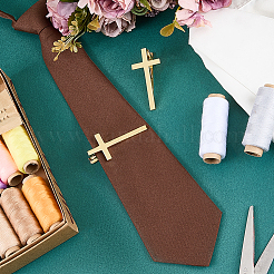 Brass Tie Clips&nbsp;BUTT-WH0024-064G