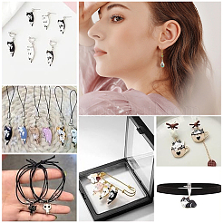 48Pcs 12 Style  Alloy Enamel Pendants&nbsp;ENAM-HY0001-14