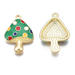 Autumn Theme Rack Plating Alloy Enamel Pendants&nbsp;ENAM-N055-056C