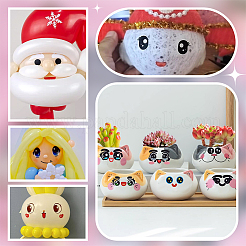 14 Sheets 14 Styles Balloon Doll Expression Stickers&nbsp;DIY-PH0032-61