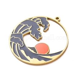 304 Stainless Steel Enamel Pendants&nbsp;STAS-F367-17G