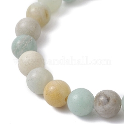 Natural Flower Amazonite Round Beads Bracelets&nbsp;BJEW-JB12434