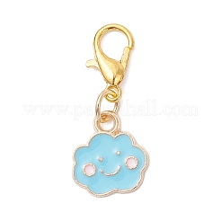 Alloy Enamel Cloud Pendant Decorations&nbsp;HJEW-JM04025