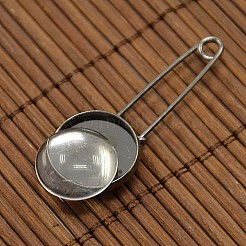 Dome Clear Glass Cover & Gunmetal Iron Brooch Setting Sets&nbsp;DIY-X0078