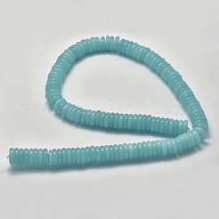Natural White Jade Heishi Beads Strands&nbsp;G-K208-21-12mm