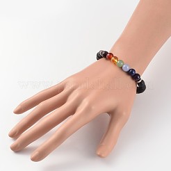 Natural Lava Rock Beaded Stretch Bracelets&nbsp;X-BJEW-JB02184-05