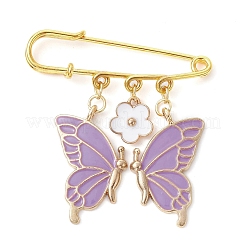 Butterfly & Flower Charm Alloy Enamel Brooches for Women&nbsp;JEWB-BR00144