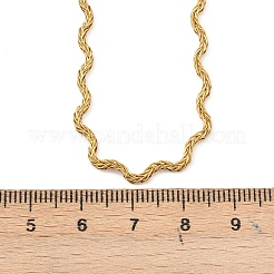 4MM 304 Stainless Steel Wavy Snake Chain Necklaces&nbsp;NJEW-C101-04G