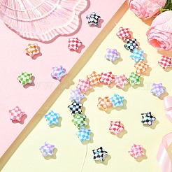 Electroplate Printed Opaque Acrylic Beads&nbsp;MACR-CJC0004-35-1