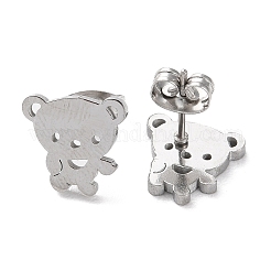 Non-Tarnish 304 Stainless Steel Stud Earrings&nbsp;EJEW-B022-02P