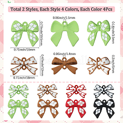 Bowknot 32Pcs 8 Styles Alloy Pendants & Connector Charms Findings Kits&nbsp;DIY-SC0029-60