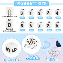 20Pcs 10 Styles Handmade Porcelain Beads&nbsp;PORC-TA0001-64