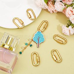 8Pcs Alloy Screw Carabiner Lock Charms&nbsp;FIND-UN0003-31G