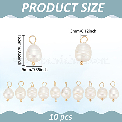 10Pcs Natural Cultured Freshwater Pearl Pendants&nbsp;FIND-LP0001-54