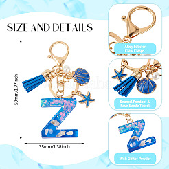Star Resin & Shell Keychains&nbsp;KEYC-TAC00087-01Z