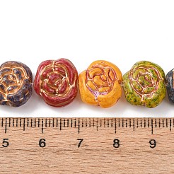 Painted Glass Beads Strands&nbsp;GLAA-B037-12C-12C