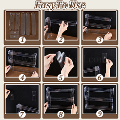 3-layered Transparent Plastic Storage Riser Holders&nbsp;ODIS-WH0025-275