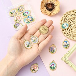 14Pcs 7 Styles Alloy Enamel Pendants&nbsp;ENAM-CJ0007-11
