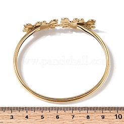 304 Stainless Steel Cat Eye Cuff Bangles&nbsp;BJEW-L719-02B-G