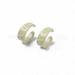 Spray Painted Alloy Cuff Rings&nbsp;RJEW-T011-05-RS