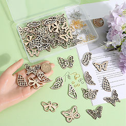 DIY Hollow Butterfly Dangle Earrings Making Kit&nbsp;DIY-SC0024-05