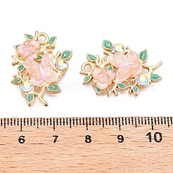 Rack Plating Alloy Enamel Pendants&nbsp;ENAM-N056-373KCG-01